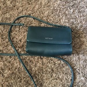 Matt and nat small crossbody bag dark tourquoise